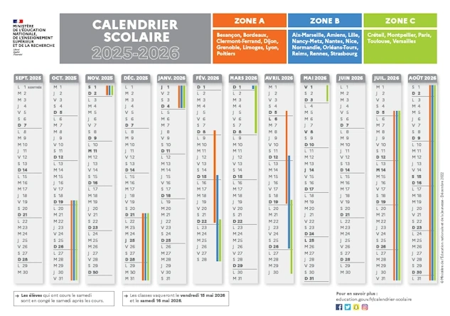 calendrier 2025